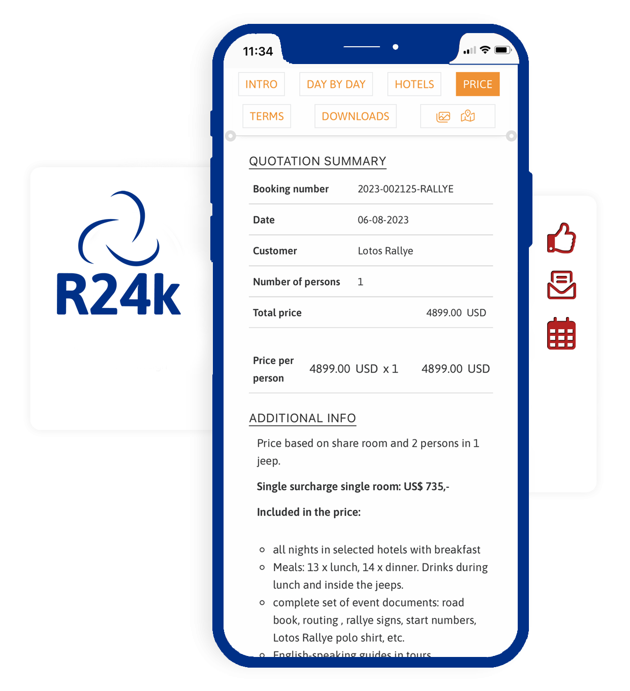 DMC Travel Agency Software | Online Quotation Mobile View