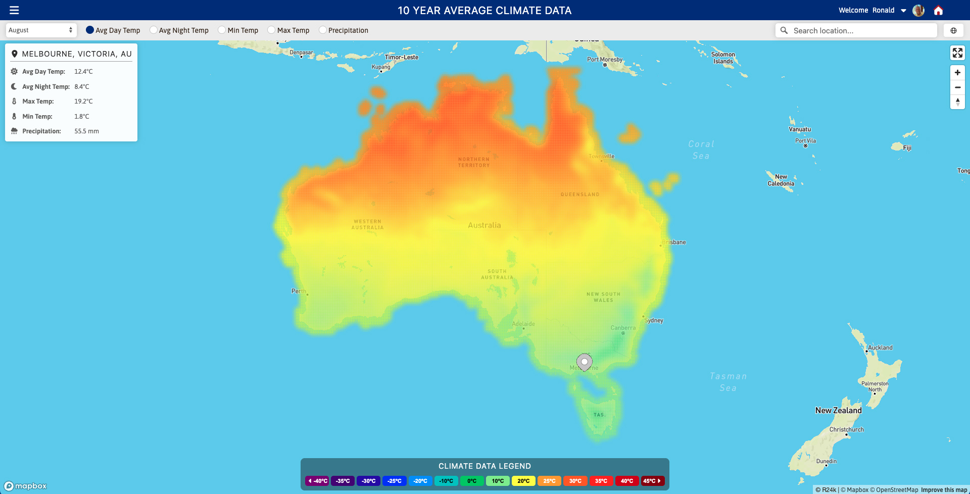 Australia Climate Map