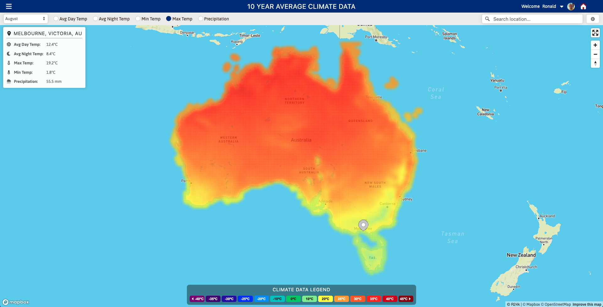 Australia Climate Map