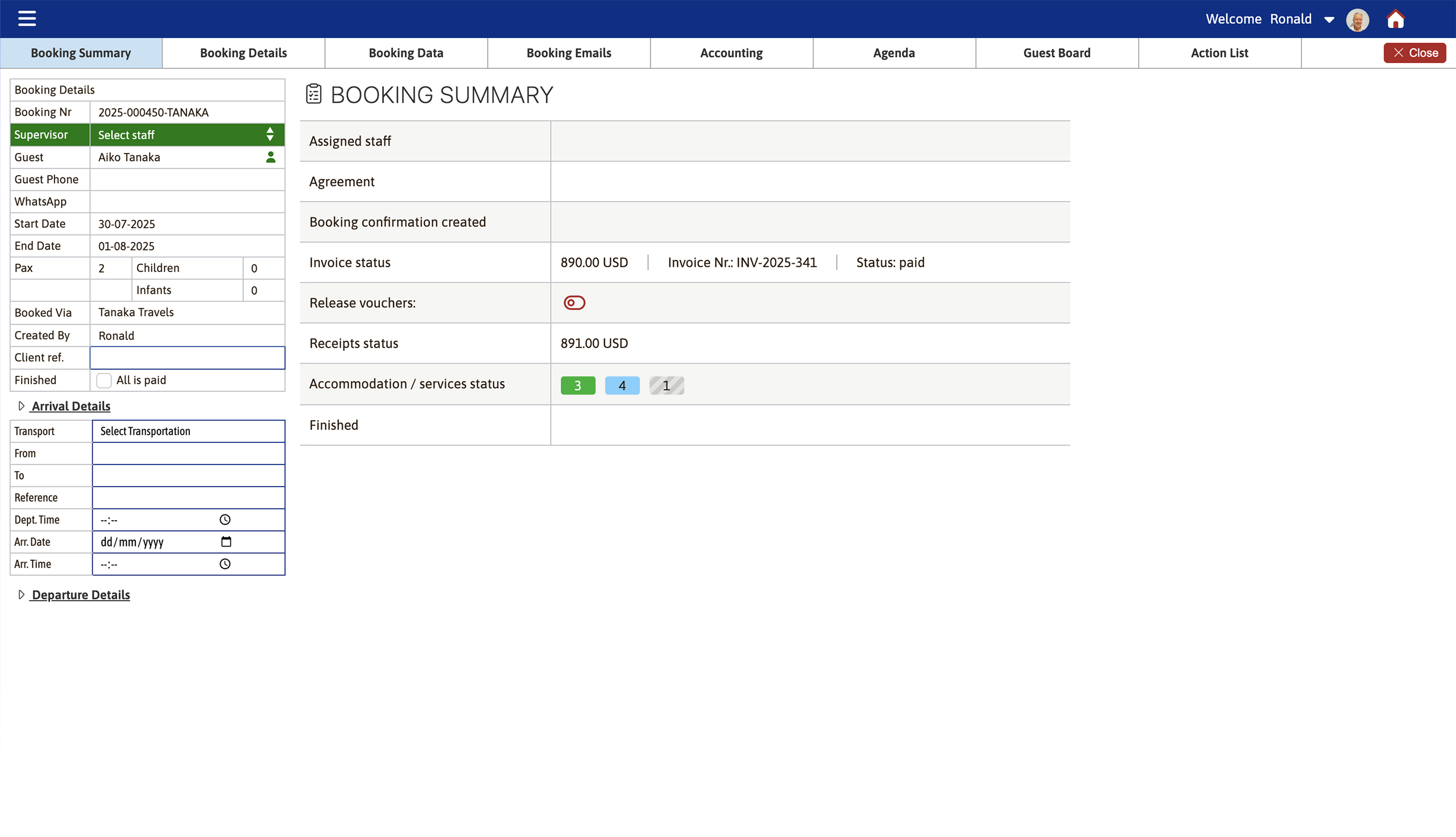 Booking Manager Summary