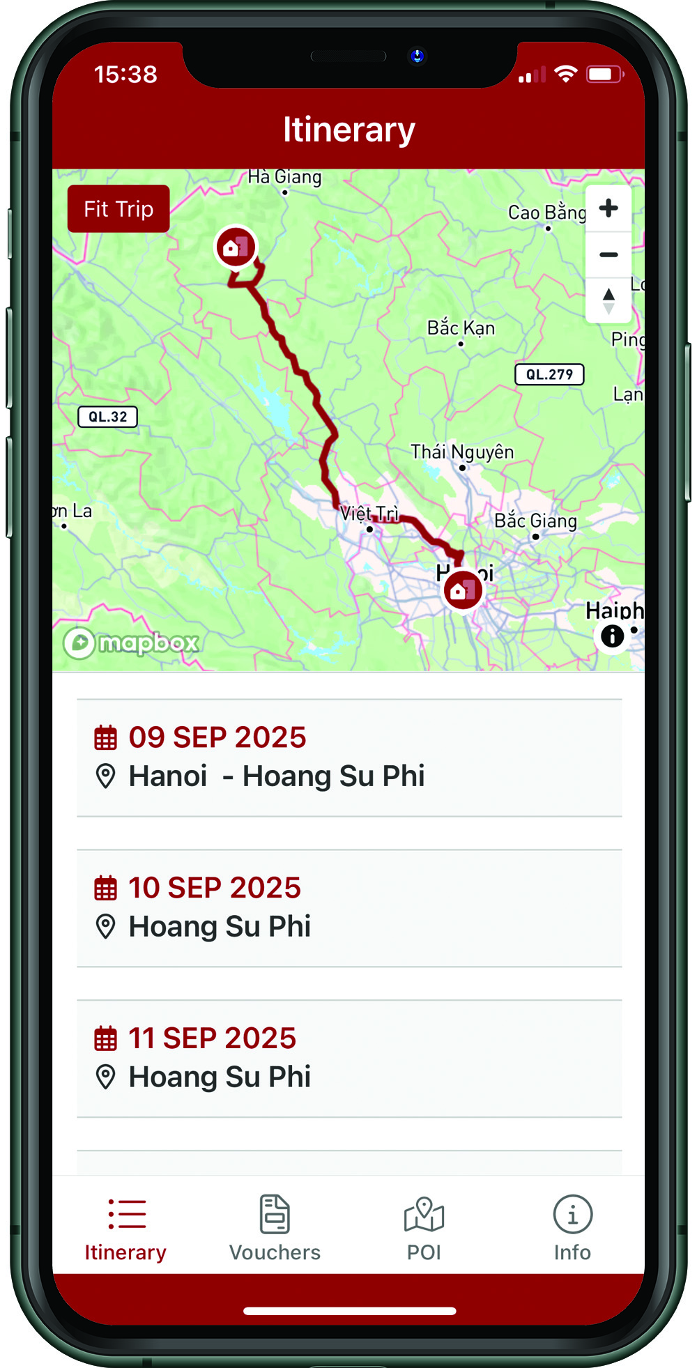 R24k Travel App - Itinerary